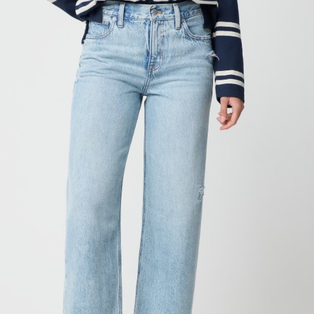 J. Crew 90s Vintage Baggy Distressed Jeans, size 27